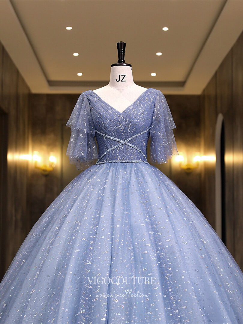 light blue quinceanera dress